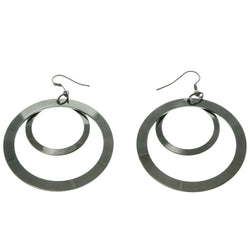 Black Metal Dangle-Earrings