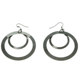 Black Metal Dangle-Earrings