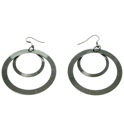 Black Metal Dangle-Earrings