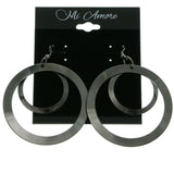 Black Metal Dangle-Earrings