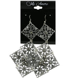 Mi Amore Filigree Dangle-Earrings Silver-Tone