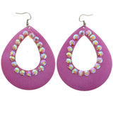 Mi Amore Teardrop Dangle-Earrings Pink