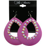 Mi Amore Teardrop Dangle-Earrings Pink