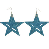 Mi Amore Star Dangle-Earrings Blue