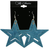 Mi Amore Star Dangle-Earrings Blue