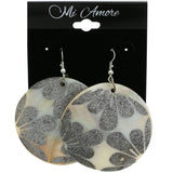 Mi Amore Flower Dangle-Earrings White/Silver-Tone