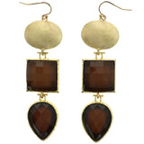 Mi Amore Dangle-Earrings Gold-Tone/Brown