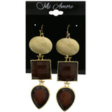 Mi Amore Dangle-Earrings Gold-Tone/Brown