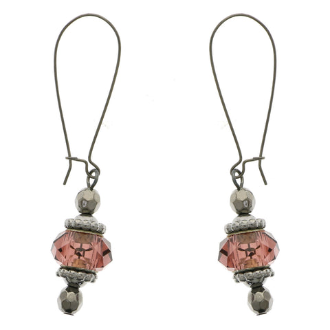 Mi Amore Dangle-Earrings Dark-Silver/Purple