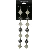 Mi Amore Dangle-Earrings Silver-Tone/Black