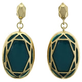 Mi Amore Dangle-Earrings Gold-Tone/Blue