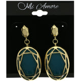 Mi Amore Dangle-Earrings Gold-Tone/Blue