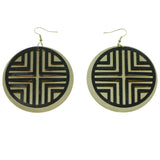 Gold-Tone & Multi Colored Metal Dangle-Earrings