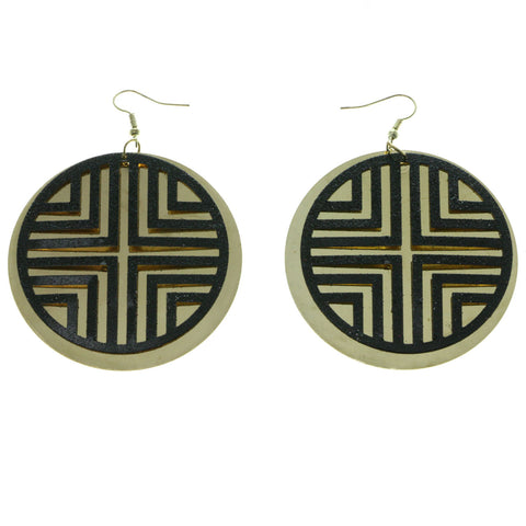 Gold-Tone & Multi Colored Metal Dangle-Earrings