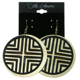 Gold-Tone & Multi Colored Metal Dangle-Earrings