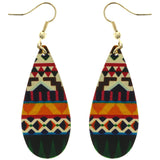 Mi Amore Geometric Pattern Dangle-Earrings Gold-Tone/Multicolor