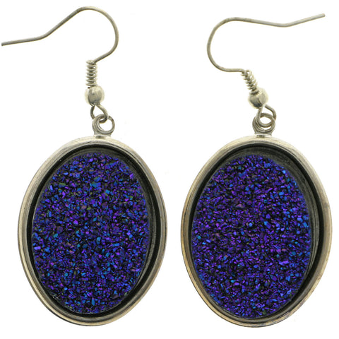 Mi Amore Dangle-Earrings Silver-Tone/Purple