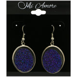 Mi Amore Dangle-Earrings Silver-Tone/Purple