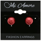 Mi Amore Rose Stud-Earrings Red