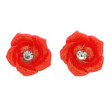 Mi Amore Rose Stud-Earrings Red