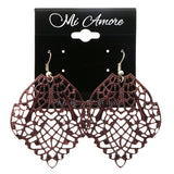 Mi Amore Dangle-Earrings Bronze-Tone