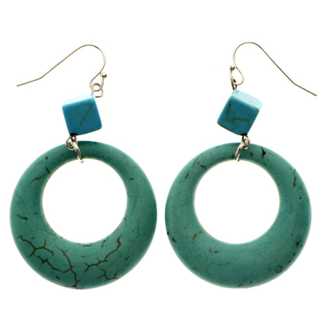Mi Amore Dangle-Earrings Blue/Silver-Tone