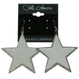 Black & Multi Colored Metal Dangle-Earrings LQE652