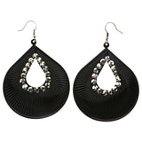Mi Amore Dangle-Earrings Black/Silver-Tone