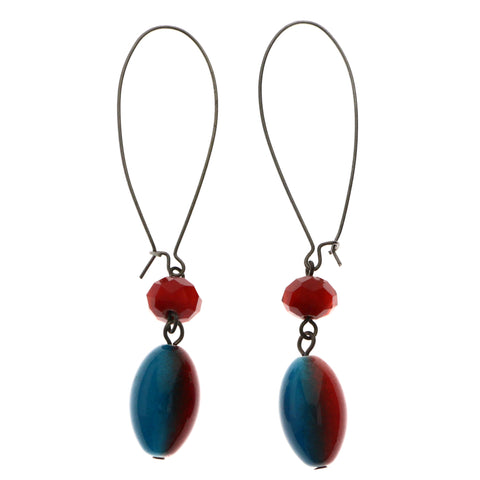 Mi Amore Dangle-Earrings Red/Blue
