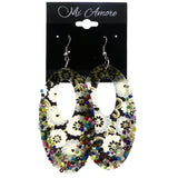 Mi Amore Flower Dangle-Earrings Black/Multicolor