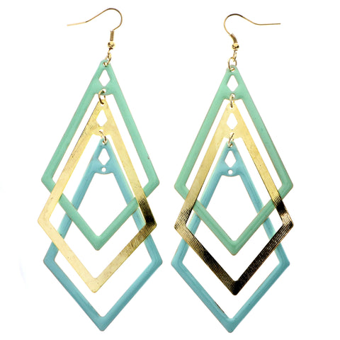Mi Amore Dangle-Earrings Green/Blue