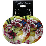 Mi Amore Flower Butterfly Dangle-Earrings Yellow & Multicolor