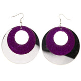 Mi Amore Dangle-Earrings Purple/Silver-Tone
