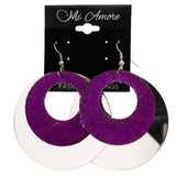 Mi Amore Dangle-Earrings Purple/Silver-Tone