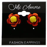 Mi Amore Flower Post-Earrings Orange/Yellow
