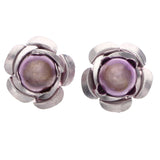 Mi Amore Flower Post-Earrings Purple