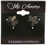 Mi Amore Flower Post-Earrings Black