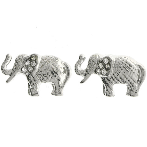 Mi Amore Elephant Stud-Earrings Silver-Tone