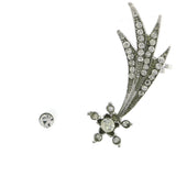 Mi Amore Shooting Star  Upper-Ear Clip-on Stud-Earrings Silver-Tone