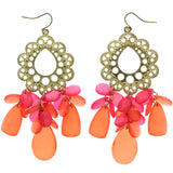 Mi Amore Dangle-Earrings Gold-Tone/Pink
