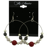 Mi Amore Dangle-Earrings Silver-Tone/Red