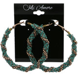 Mi Amore Hoop-Earrings Bronze-Tone/Blue
