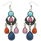 Mi Amore Dangle-Earrings Silver-Tone/Multicolor