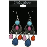 Mi Amore Dangle-Earrings Silver-Tone/Multicolor