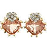 Mi Amore Stud-Earrings Gold-Tone/Pink
