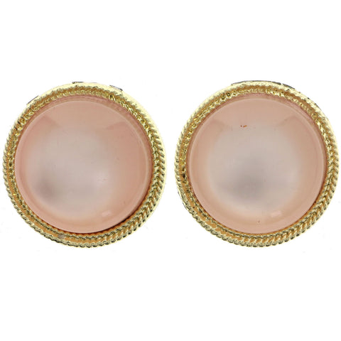 Mi Amore Post-Earrings Gold-Tone/Pink