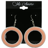 Mi Amore Dangle-Earrings Silver-Tone/Pink