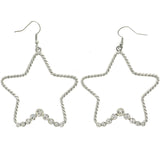 Mi Amore Star Dangle-Earrings Silver-Tone