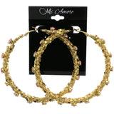Mi Amore Hoop-Earrings Gold-Tone/Pink