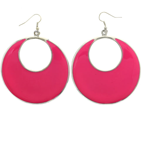Mi Amore Dangle-Earrings Silver-Tone/Pink